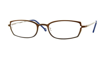 LA Eyeworks Tingwald Eyeglasses, 863 Dark Brown To Dark Blue Split