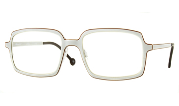 LA Eyeworks Tractor Eyeglasses, 411 White W/brown