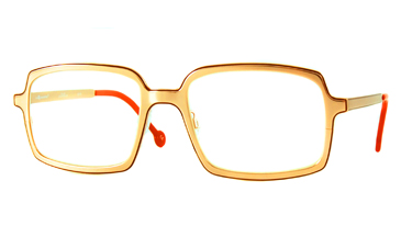 LA Eyeworks Tractor Eyeglasses, 421 Gold Shiny W/brown