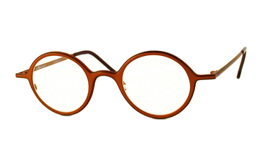 LA Eyeworks Zeero Eyeglasses, 443 Orange With Brown