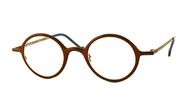 LA Eyeworks Zeero Eyeglasses, 828 Dark Brown With Black