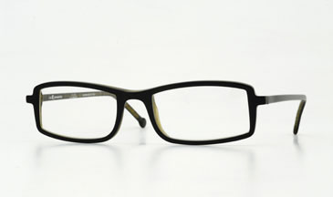 LA Eyeworks Arbus Eyeglasses, 638 Black On Olive