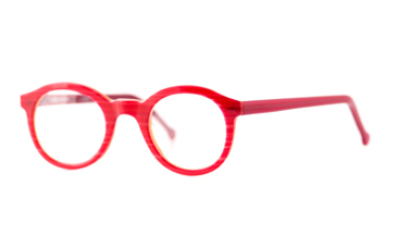 LA Eyeworks Drago Eyeglasses, 278 Berry Tangerine Wood