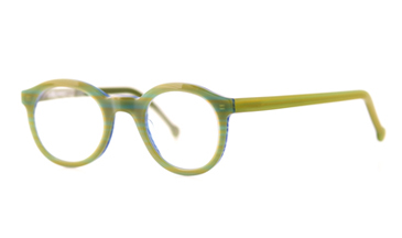 LA Eyeworks Drago Eyeglasses, 279 Green Blue Wood