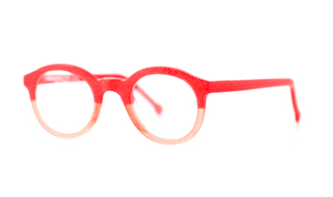 LA Eyeworks Drago Eyeglasses, 995E Red Rose Split