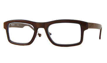 LA Eyeworks Rebar Eyeglasses, 231848 Choco Brown W/deep Blue Chassis