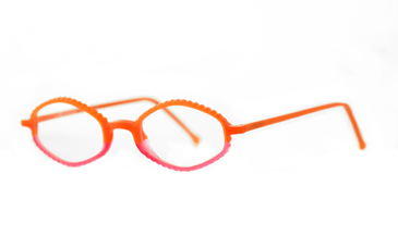 LA Eyeworks Sawtelle Eyeglasses, 996 Orange Berry Split