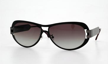 LA Eyeworks Jaipur Sunglasses, 878 Black Zap Matte / Dark Grey Gradient