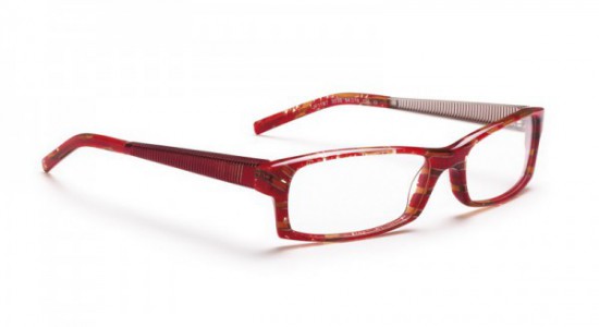 J.F. Rey JF1187 Eyeglasses, RED HAIR-NET / SHINY RED & WHITE SILVER METAL (3030)