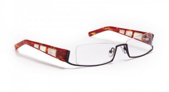 J.F. Rey JF2366 Eyeglasses, Gun / Red marble (0530)