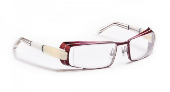 J.F. Rey JF2371 Eyeglasses, GLOSSY BURGUNDY / WHITE SILVER (3510)