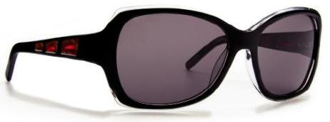 J.F. Rey STAR Sunglasses, 0013 BLACK / CRYSTAL / RED BEIGE