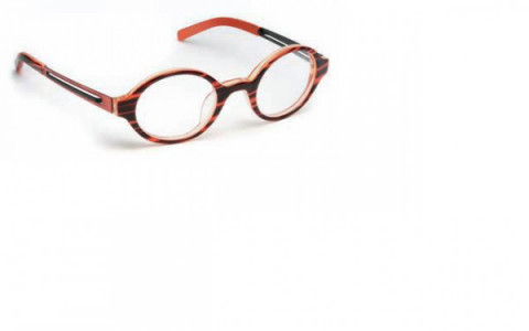 J.F. Rey GRIBOUILLE Eyeglasses, Orange Flame - Black (6000)
