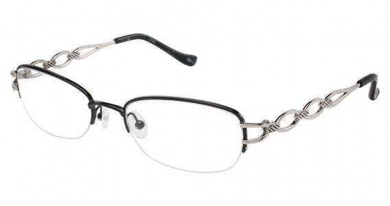 Tura 595 Eyeglasses, BLACK/SILVER (BLK)