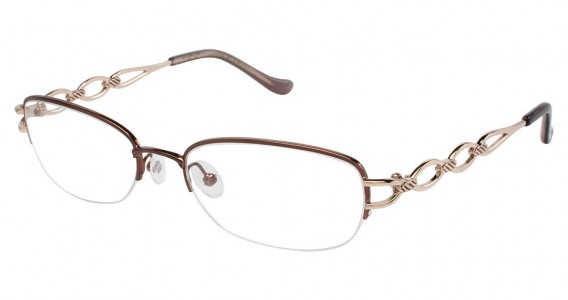 Tura 595 Eyeglasses, BROWN/GOLD (BRN)
