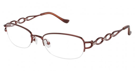 Tura 595 Eyeglasses, WINE/GOLD (WIN)
