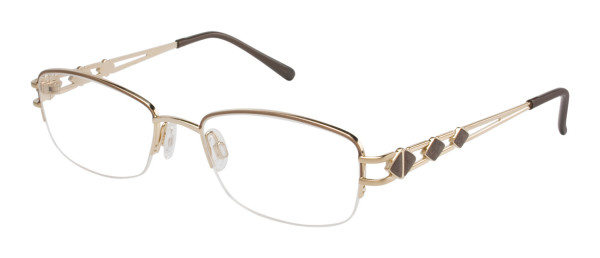 Tura 593 Eyeglasses, Tan Gold (TAN)