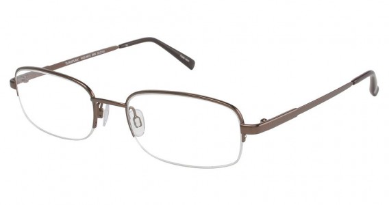 TuraFlex M875 Eyeglasses, SEMI MATTE BROWN W/BRN (BRN)