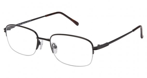 TuraFlex M868 Eyeglasses, SEMI MATTE BLK W/TOR TIPS (BLK)