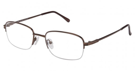 TuraFlex M868 Eyeglasses, SHINY BRN W/BRN TIPS (BRN)