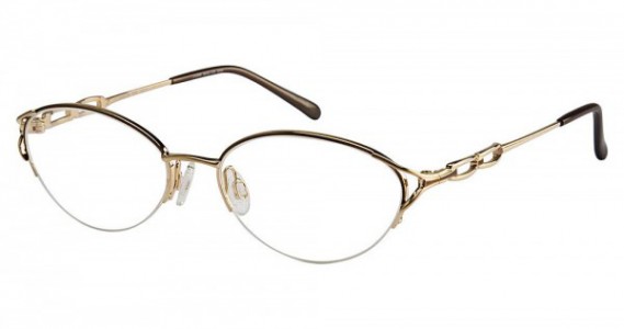 Tura 129 Eyeglasses, Brown/Gold (BRN)