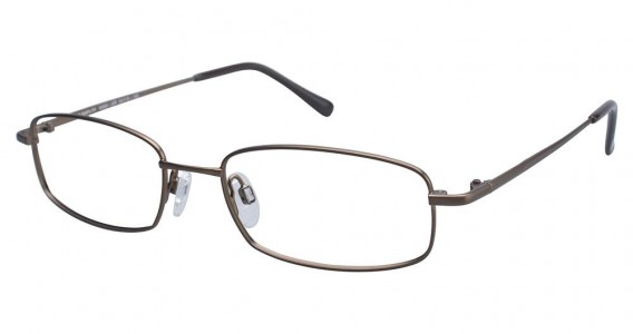 TuraFlex M880 Eyeglasses, BRUSHED BROWN W/LIGHT BRN TIPS (LBR)