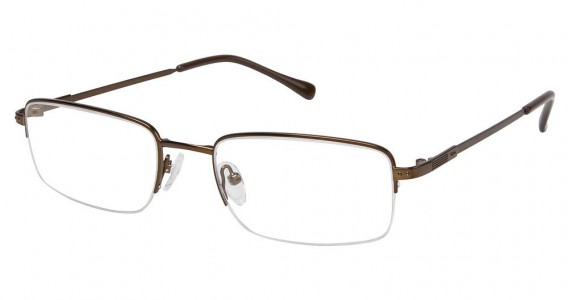 TuraFlex M860 Eyeglasses, DARK BROWN/BROWN TRANS TIPS (DBR)