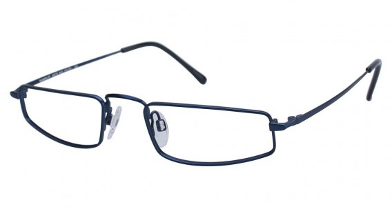 TuraFlex M878 Eyeglasses, SEMI MATTE NAVY BLUE W/BLK TIPS (NAV)
