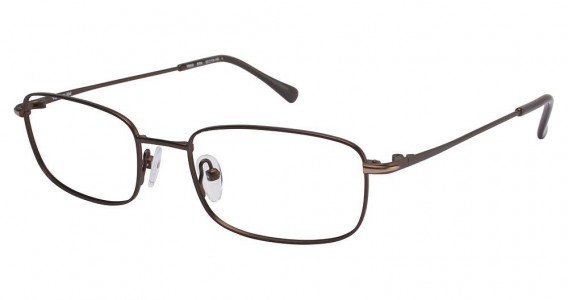 TuraFlex M856 Eyeglasses, BROWN W/COPPER TRIM (BRN)
