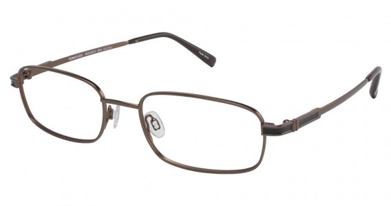 TuraFlex M874 Eyeglasses, SEMI MATTE BROWN W/BLK (BRN)