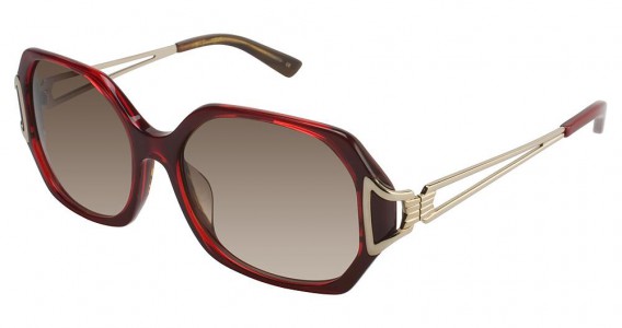 Lulu Guinness L502 Gilda Sunglasses, RED (RED)