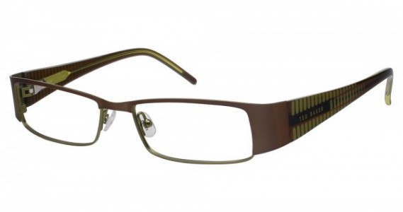 Ted Baker B164 Eyeglasses, BROWN W/OLIVE RIM (BRN)