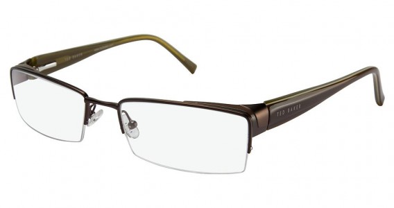 Ted Baker B160 Eyeglasses, BROWN W/LIGHT BROWN TRIM (BRN)