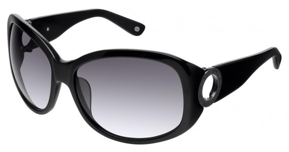 Lulu Guinness L479-Cassandra Sunglasses, BLACK (BLK)