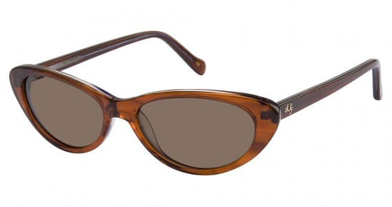 Lulu Guinness L457-Dora Sunglasses, Brown Caramel (BRN)