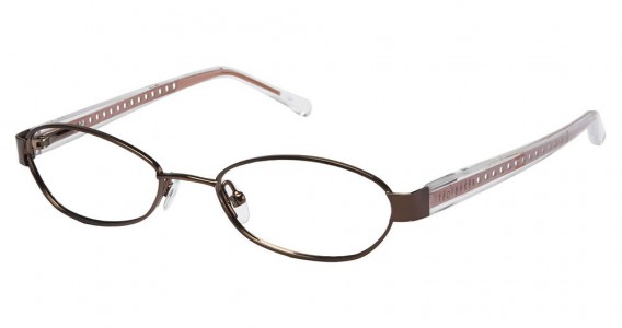 Ted Baker B161 Eyeglasses, BROWN W/ORANGE TEMPLES (BRN)