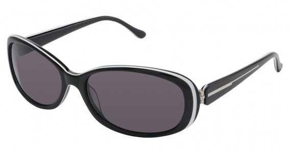 Lulu Guinness L513 Joy Sunglasses, BLACK SHINE (BLK)
