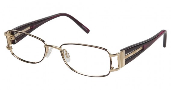 Tura 369 Eyeglasses, WINE/GOLD (WIN)