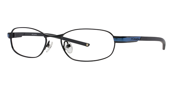 Columbia Silver Falls 101 Eyeglasses, C01 Shiny Black/ Oxide Blue