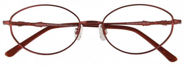 EasyClip EC179 Eyeglasses, 030 - Satin Ruby Red