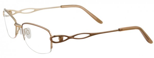 EasyClip EC180 Eyeglasses, SATIN LIGHT BROWN