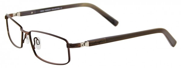 Greg Norman GN208 Eyeglasses, SATIN DARK CHOCOLATE