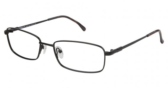 TuraFlex M864 Eyeglasses, SEMI MATTE BLACK/TOROTISE TIPS (BLK)