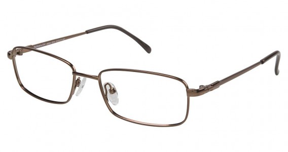TuraFlex M864 Eyeglasses, DARK BROWN/BRN TRANS TIPS (BRN)