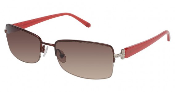 Lulu Guinness L514 Helena Sunglasses, RED RUBY (RED)