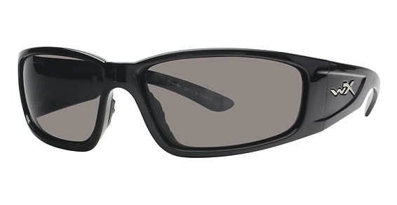 Wiley X ZAK Sunglasses, Gloss Black (Polarized Blue Mirror)