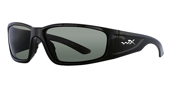 Wiley X ZAK Sunglasses, Gloss Black (Polarized Smoke Grey)