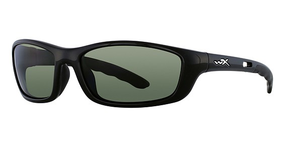 Wiley X P-17 Sunglasses, BLK GLOSS BLACK (Polarized Smoke Green)