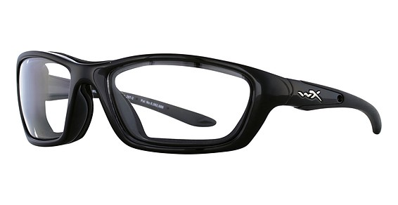 Wiley X BRICK Sunglasses, BLK GLOSS BLACK (Clear)
