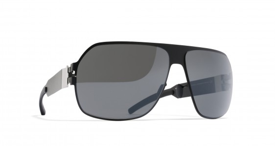 Mykita XAVER Sunglasses, F25 MATT BLACK - LENS: GREY FLASH